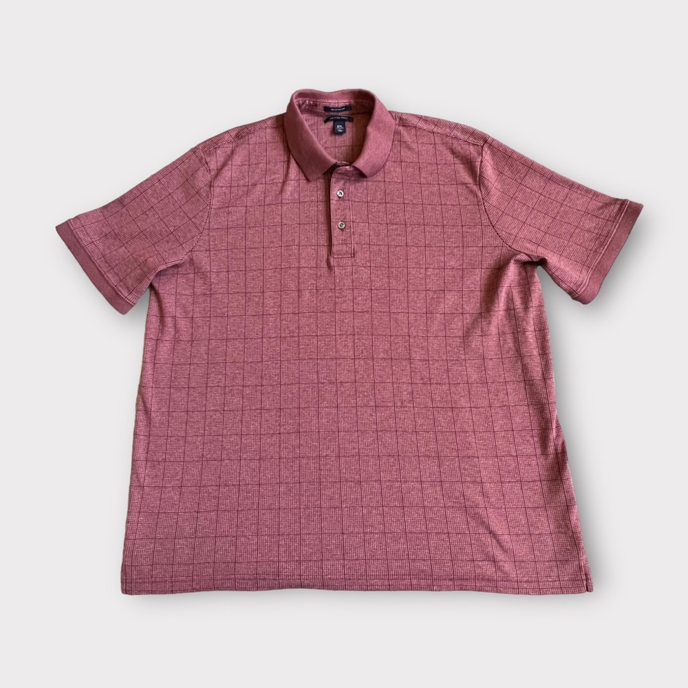 Lands' End Polo Golf Shirt 100% Supima Cotton Traditional Fit Maroon Men Sz XXL